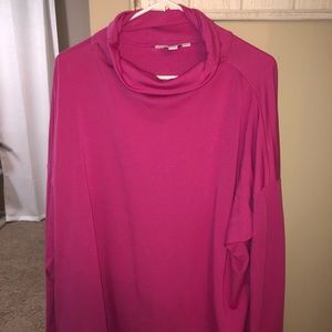 NWOT. Hot pink shirt with slight turtleneck, super cute!
